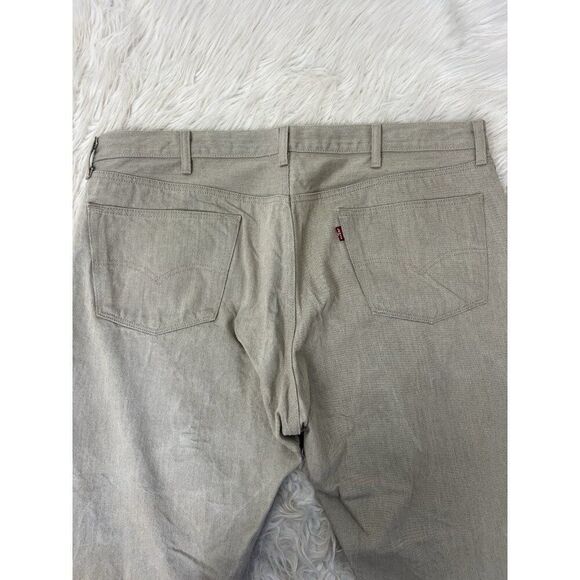Levis 501 Red Tab Straight Leg Button Fly White Oak Cone Denim Jean Pants 44x32 - Picture 7 of 11